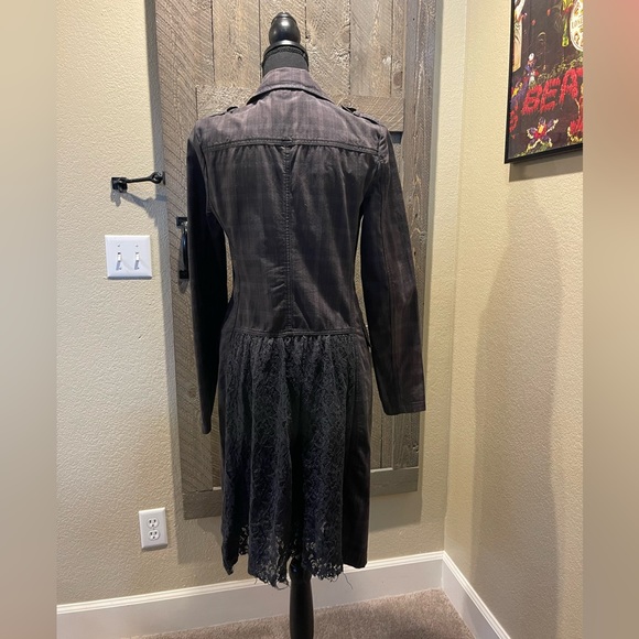 Free People Dark Gray Boho Vintage Maxi Jacket - Picture 5 of 8